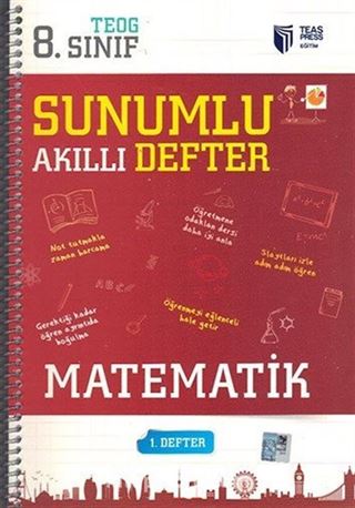 8. Sınıf Matematik Sunumlu Akıllı Defter (2 Defter)