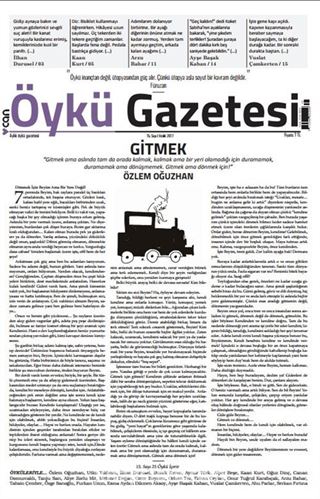 Can Aylık Öykü Gazetesi Sayı:15 Aralık 2017