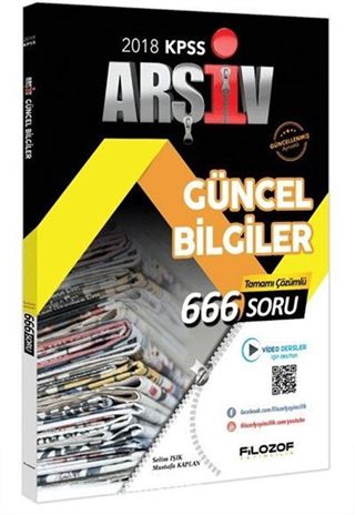 2018 KPSS Arşiv Güncel Bilgiler Tamamı Çözümlü 666 Soru