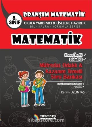 8. Sınıf Matematik Konu Özetli Etkinlikli Müfredat Odaklı Kazanım Temelli Soru Bankası