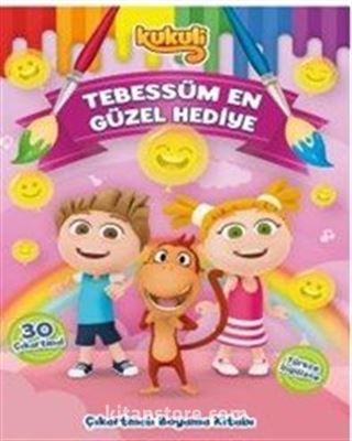 Kukuli / Tebessüm En Güzel Hediye Çıkartmalı Boyama Kitabı