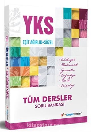 YKS 1. ve 2. Oturum Eşit Ağırlık Sözel Tüm Dersler Soru Bankası