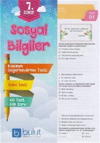 7. Sınıf Sosyal Bilgiler Kazanım Değerlendirme ve Ödev Testleri