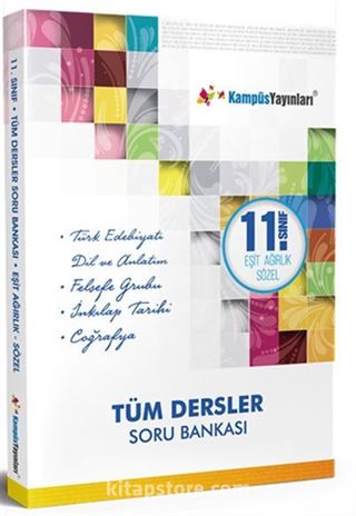 11. Sınıf Eşit Ağırlık Sözel Tüm Dersler Soru Bankası