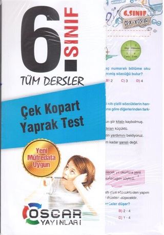 6.Sınıf Tüm Dersler Çek Kopart Yaprak Test