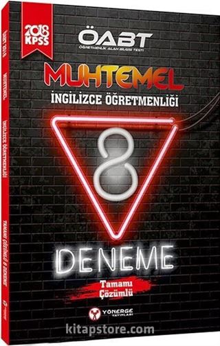 2018 ÖABT Muhtemel İngilizce Öğretmenliği Çözümlü 8 Deneme