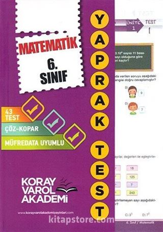 6. Sınıf Matematik Yaprak Testi