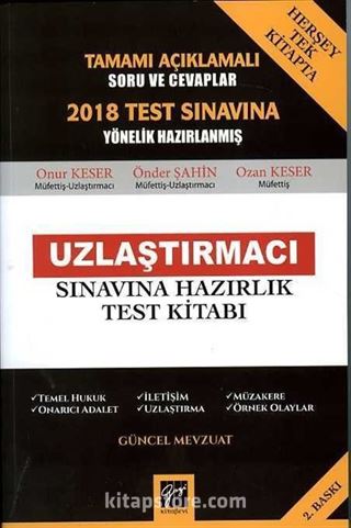 Uzlaştırmacı Sınavına Hazırlık Test Kitabı