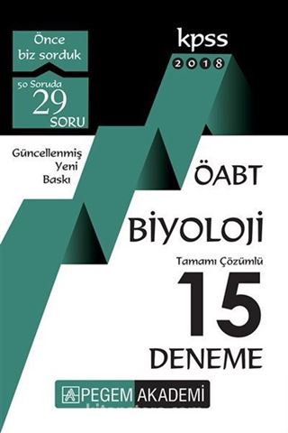 2018 KPSS ÖABT Biyoloji Tamamı Çözümlü 15 Deneme