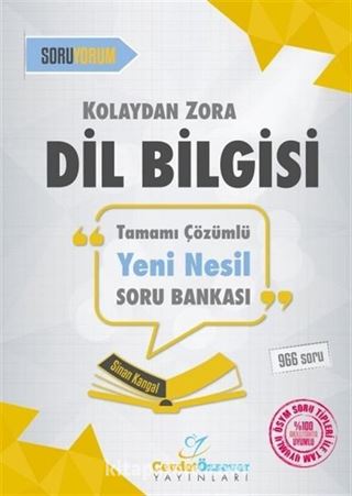 Kolaydan Zora Dil Bilgisi Çözümlü Soru Bankası