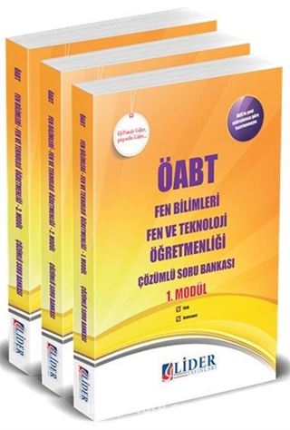 ÖABT Fen Bilimleri Öğretmenliği Çözümlü 3'lü Modüler Soru Bankası