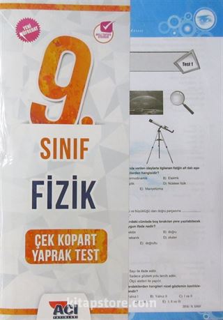 9. Sınıf Fizik Çek Kopart Yaprak Test