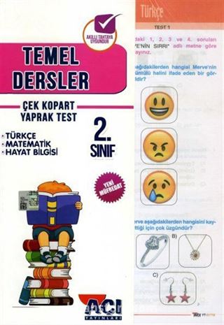 2. Sınıf Temel Dersler Çek Kopart Yaprak Test