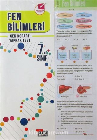 7. Sınıf Fen Bilimleri Çek Kopart Yaprak Test