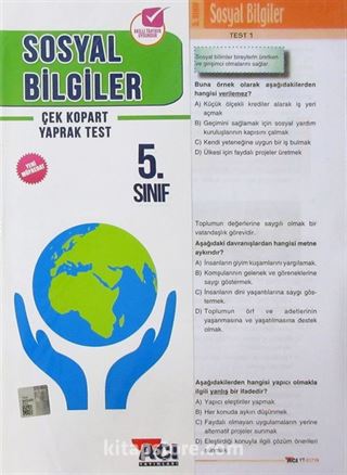 5. Sınıf Sosyal Bilgiler Çek Kopart Yaprak Test