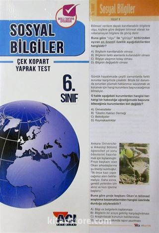 6. Sınıf Sosyal Bilgiler Çek Kopart Yaprak Test