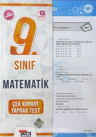 9. Sınıf Matematik Çek Kopart Yaprak Test