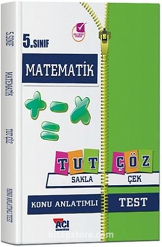 5. Sınıf Matematik Tut Sakla Çöz Çek Konu Anlatımlı Test