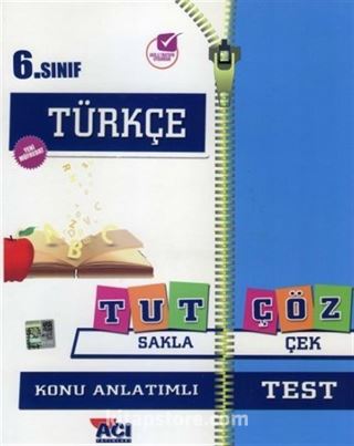 6. Sınıf Türkçe Tut Sakla Çöz Çek Konu Anlatımlı Test