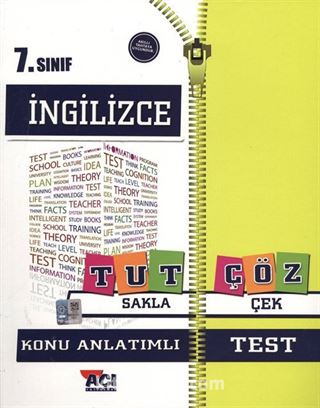 7. Sınıf İngilizce Tut Sakla Çöz Çek Konu Anlatımlı Test