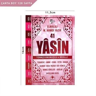 Yasin-i Şerif Türkçe Okunuşlu ve Mealli (Pembe Kapak-Çanta Boy-Sesli Yasin)