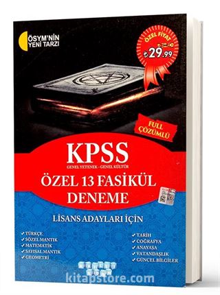 KPSS Lisans Özel 13 Fasikül Deneme