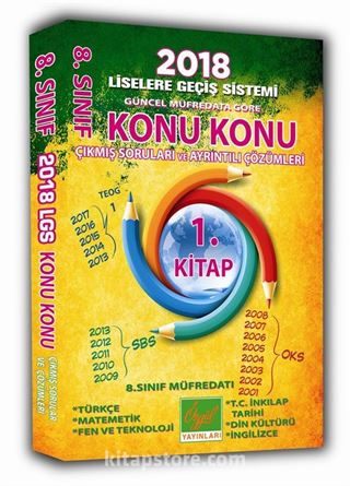 2018 8. Sınıf Liselere Geçiş Sistemi Konu Konu Çıkmış Soruları ve Ayrıntılı Çözümleri