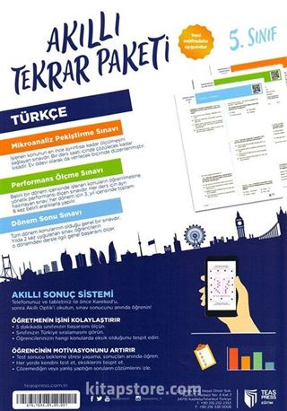 5. Sınıf Türkçe Akıllı Tekrar Paketi