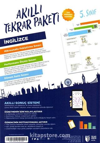 5. Sınıf İngilizce Akıllı Tekrar Paketi