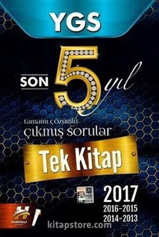 YGS Son 5 Yıl Tamamı Çözümlü Çıkmış Sorular Tek Kitap