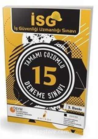 İSG İş Güvenliği Uzmanlığı Sınavı Tamamı Çözümlü 15 Deneme Sınavı