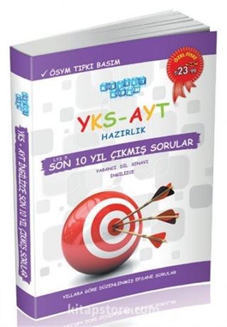 YKS-AYT Hazırlık Yabancı Dil Sınavı İngilizce Son 10 Yıl Çıkmış Sorular