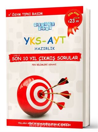 YKS-AYT Hazırlık Fen Bilimleri Sınavı Son 10 Yıl Çıkmış Sorular