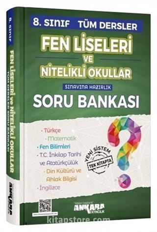 8. Sınıf Fen Liseleri ve Nitelikli Okullar Sınavına Hazırlık Tüm Dersler Soru Bankası