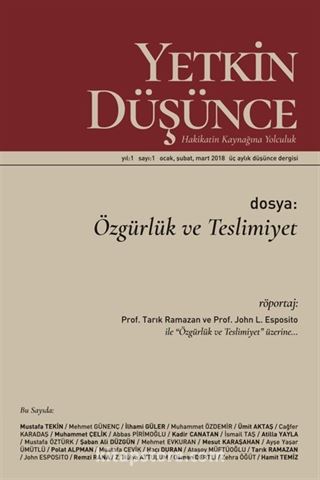 Yetkin Düşünce Ocak-Şubat-Mart Sayı:1 2018