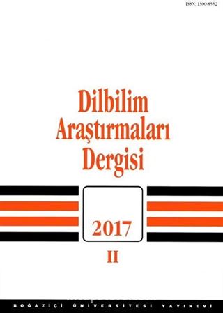 Dilbilim Araştırmaları Dergisi 2017 / 2