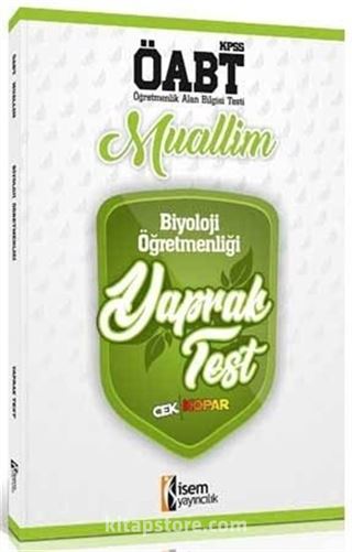 2019 ÖABT Muallim Biyoloji Öğretmenliği Yaprak Test