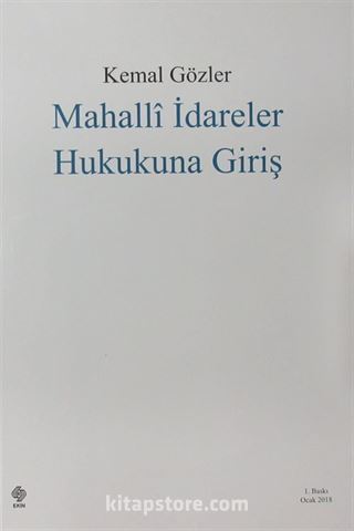 Mahalli İdareler Hukukuna Giriş