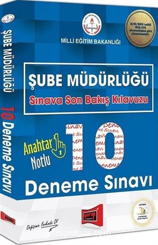 GYS Milli Eğitim Bakanlığı Şube Müdürlüğü Sınava Son Bakış Anahtar Notlu 10 Deneme Sınavı