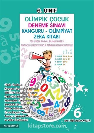 6. Sınıf Olimpik Çocuk Deneme Sınavı Kanguru - Olimpiyat Zeka Kitabı Tamamı Çözümlü