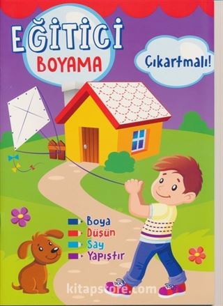 Eğitici Boyama Çıkartmalı (Mor)