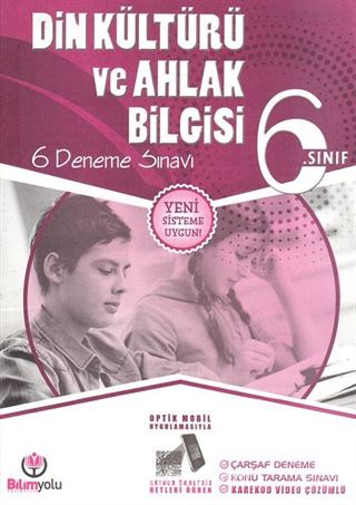 6. Sınıf Din Kültürü ve Ahlak Bilgisi 6 Deneme Sınavı (Yeni Sistem)