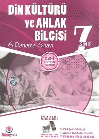 7. Sınıf Din Kültürü ve Ahlak Bilgisi 6 Deneme Sınavı (Yeni Sistem)