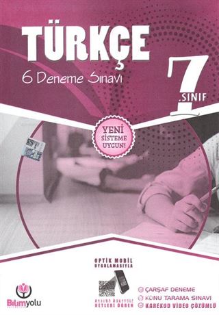 7. Sınıf Türkçe 6 Deneme Sınavı (Yeni Sistem)