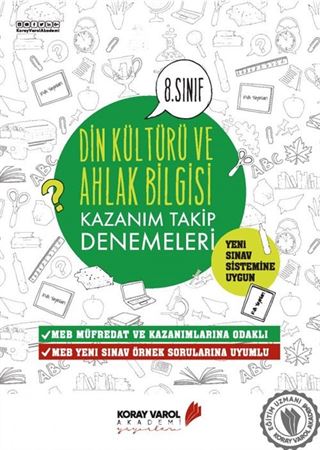 8. Sınıf Din Kültürü ve Ahlak Bilgisi Kazanım Takip Denemeleri