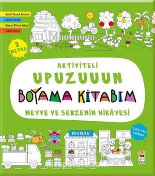 Aktiviteli Upuzuuun Boyama Kitabım / Meyve ve Sebzenin Hikayesi