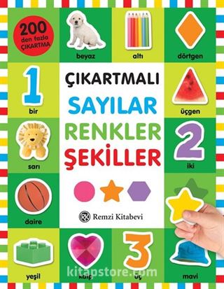 Çıkartmalı Sayılar Renkler Şekiller