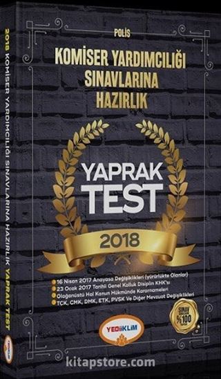 2018 Komiser Yardımcılığı Sınavlarına Hazırlık Yaprak Test