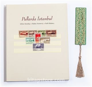 Pullarda İstanbul (Türkçe) + Bambu Ayraç Motifli Baskı - Turkuaz Lale