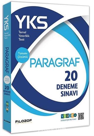 YKS TYT Paragraf Tamamı Çözümlü 20 Deneme Sınavı Video Destekli